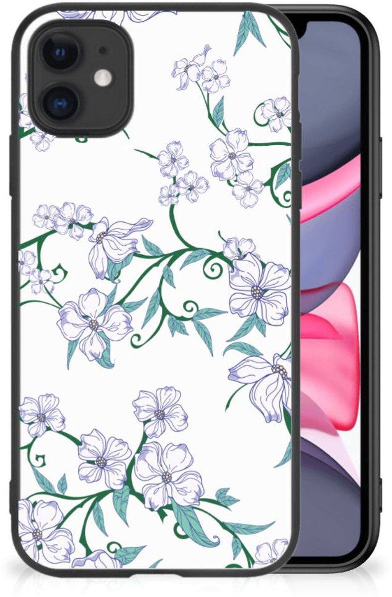 Back Cover voor iPhone 11 Uniek Bloemen Hoesje Blossom White
