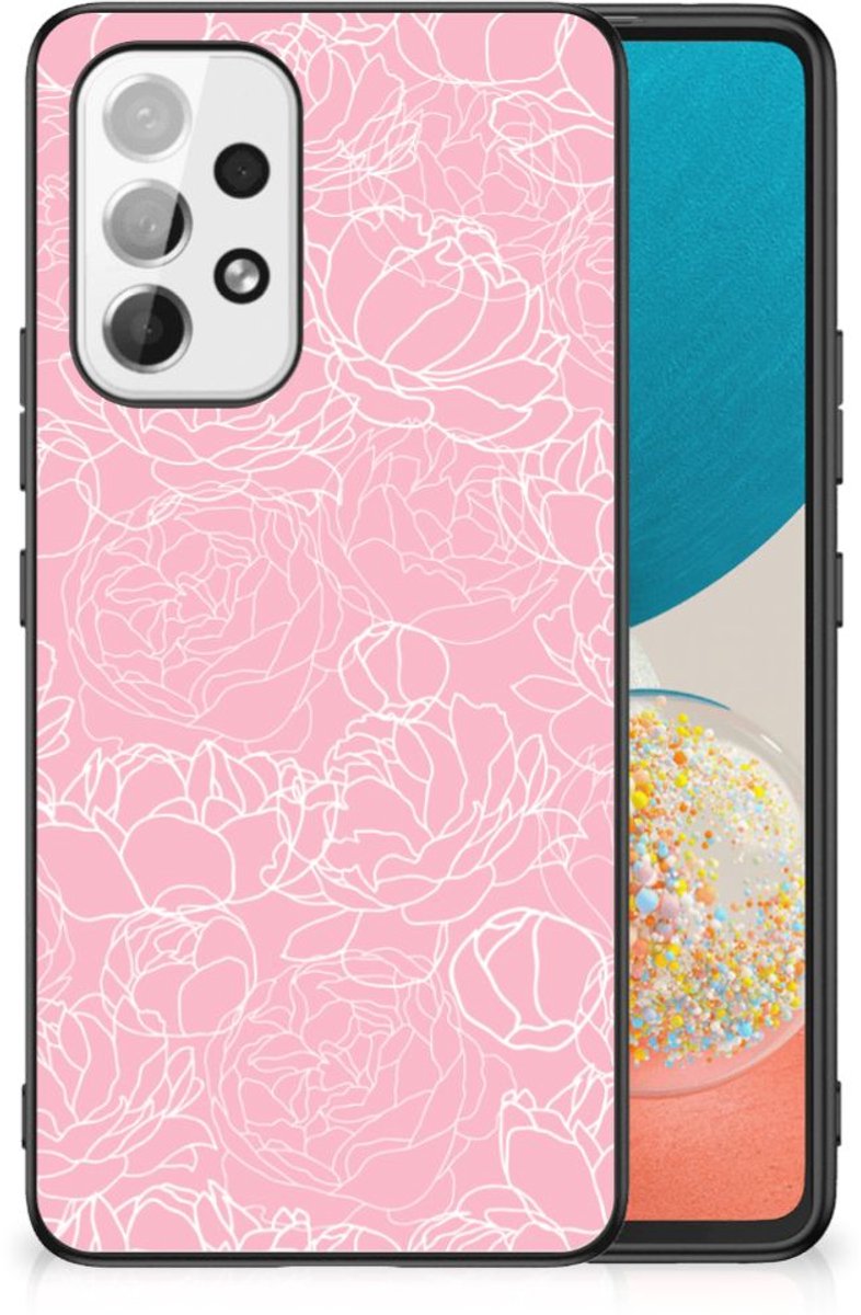 Samsung Galaxy A53 Bloemen Hoesje White Flowers