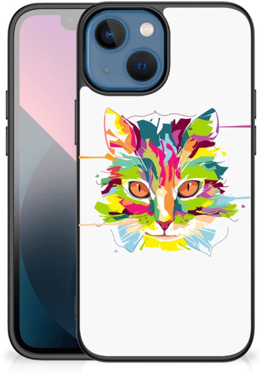 Apple iPhone 13 mini Hoesje Cat Color