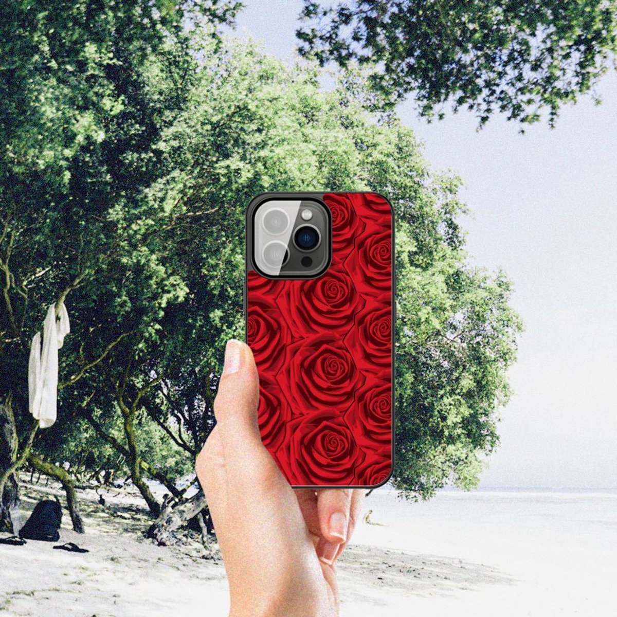 iPhone 13 Pro Bloemen Hoesje Red Roses