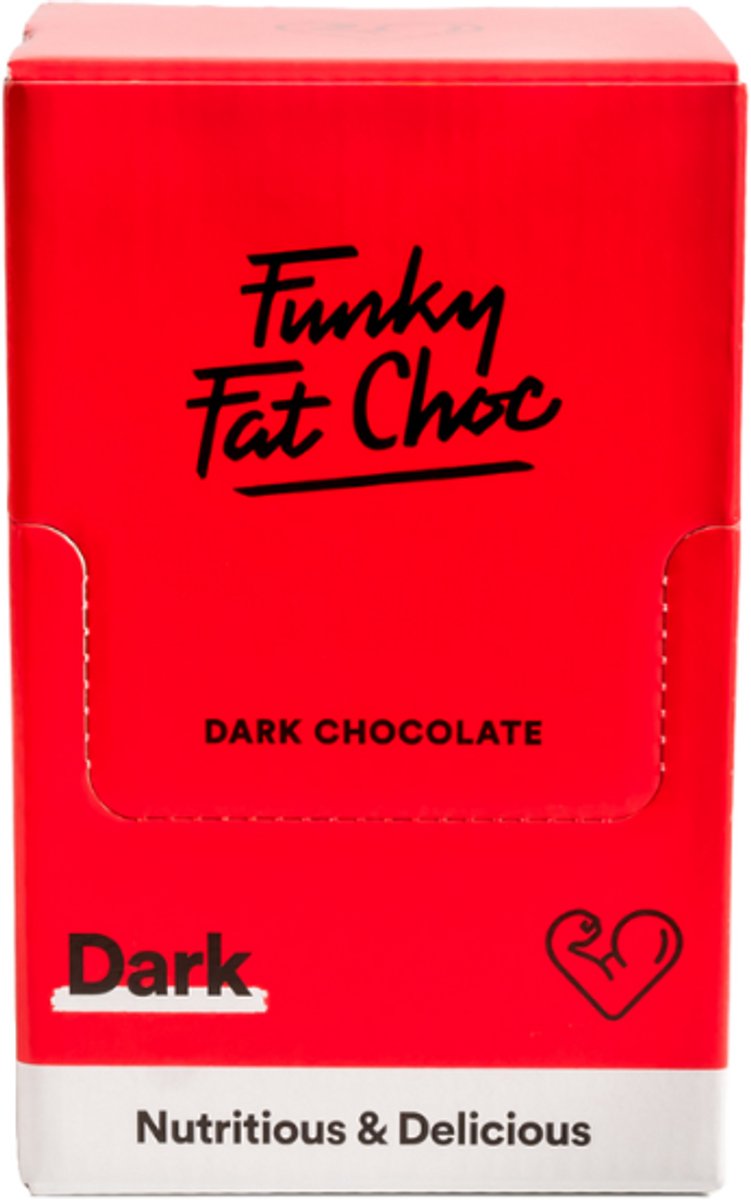 Goedkoopste Funky Fat Choc | Chocolade Tablet | Dark | 10 Stuks | 10 x 50g