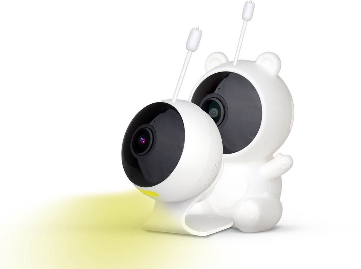 Qnect Wifi Baby Monitor Set met Camera - Wit - afbeelding 2