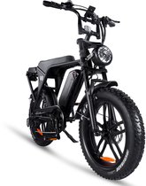 Ouxi - v8 3.0 - Elektrische Fatbike - Ingebouwd Alarmsystseem - Gratis achterzitje - Gratis slot - 20 Inch - 250W Motor - 7 Versnellingen - 60 km Actieradius - Hydraulische Schijfremmen - Zwart - In Doos.