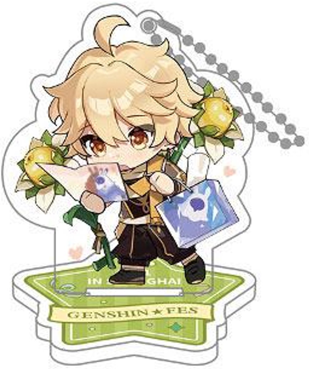 MiHoYo Genshin Impact Genshin Fes 2021 Acrylic Figure & Keychain Traveler Aether 9 cm Mini-Figuur