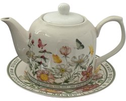 Teapot Kettle with Saucer, Milk Jug, and Porcelain Coffee Jug Set for Afternoon Tea and Wedding Table Supplies