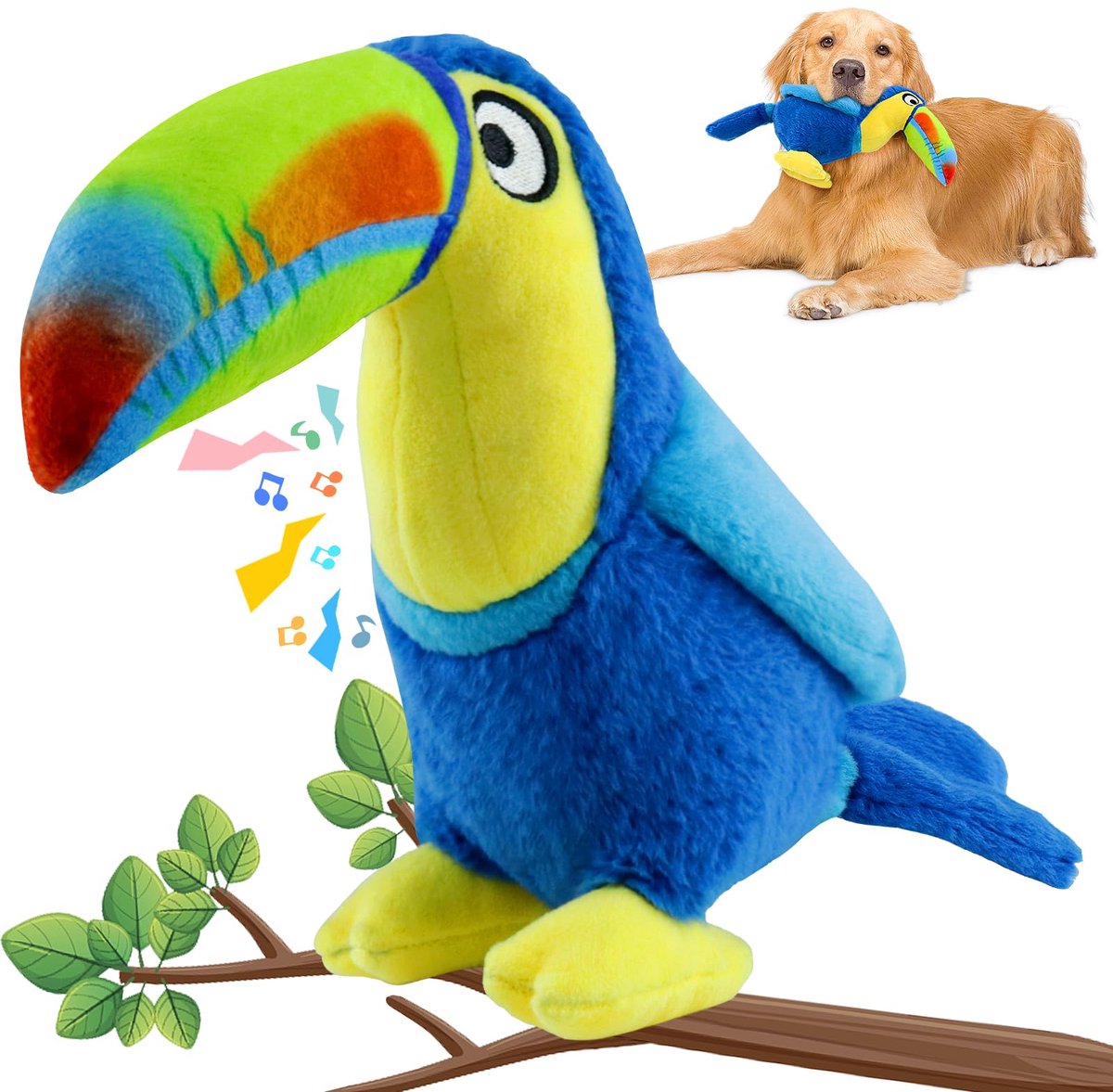 Ibenzoa® Groot Pluche Kauwspeelgoed voor Honden – Interactief en