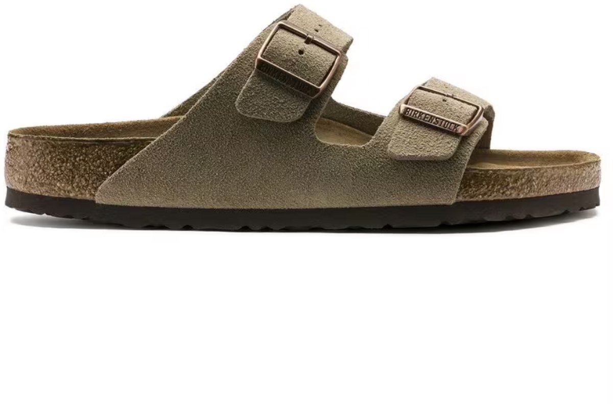 Birkenstock Arizona Suede Smal Voetbed Taupe