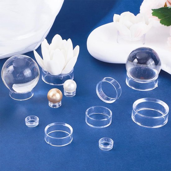 Acryl Ronde Display Voetstuk - 18 Stuks in 3 Maten voor Bollen en Ballen van Merkloos — afbeelding 4