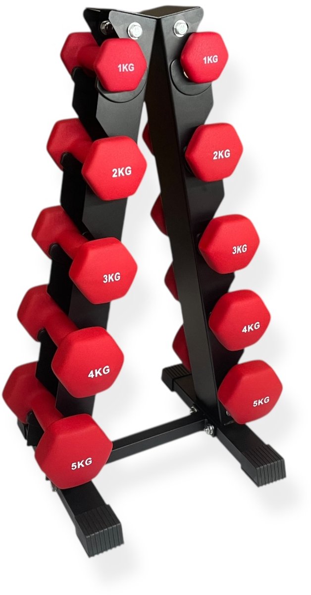 Padisport Dumbell Toren 10 Dumbells - Dumbell Rek - dumbells set - Halter Rek - Dumbell Toren - Dumbell Opbergrek