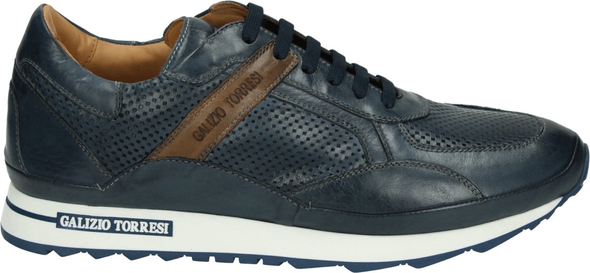 Galizio Torresi - 410140 - Lage sneakersVrije tijdsschoenenHeren sneakers - Kleur: Blauw - Maat: 41.5