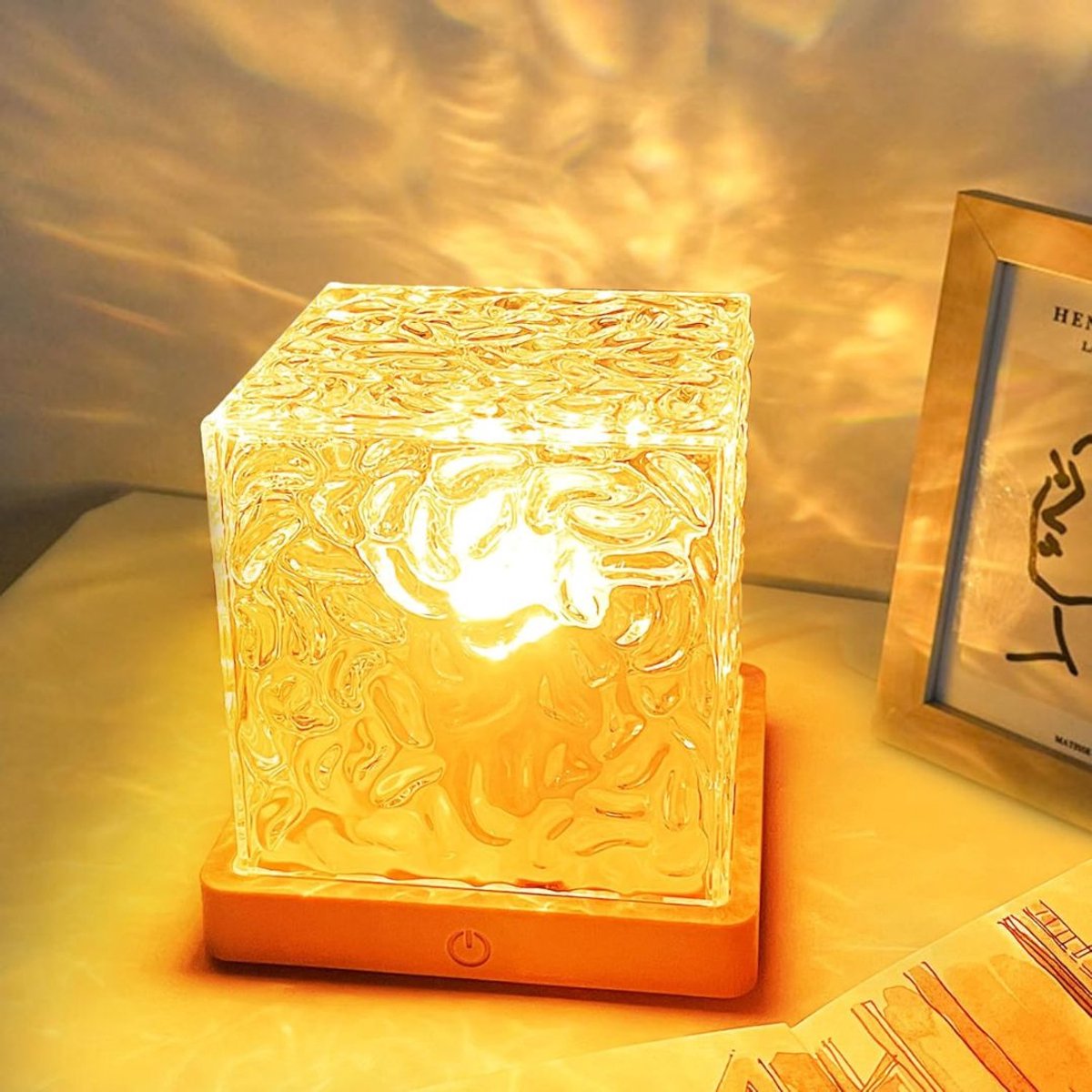 Zylo® Sunset Lamp - Sfeerverlichting - TikTok Lamp - 12x12x12cm - Bruin
