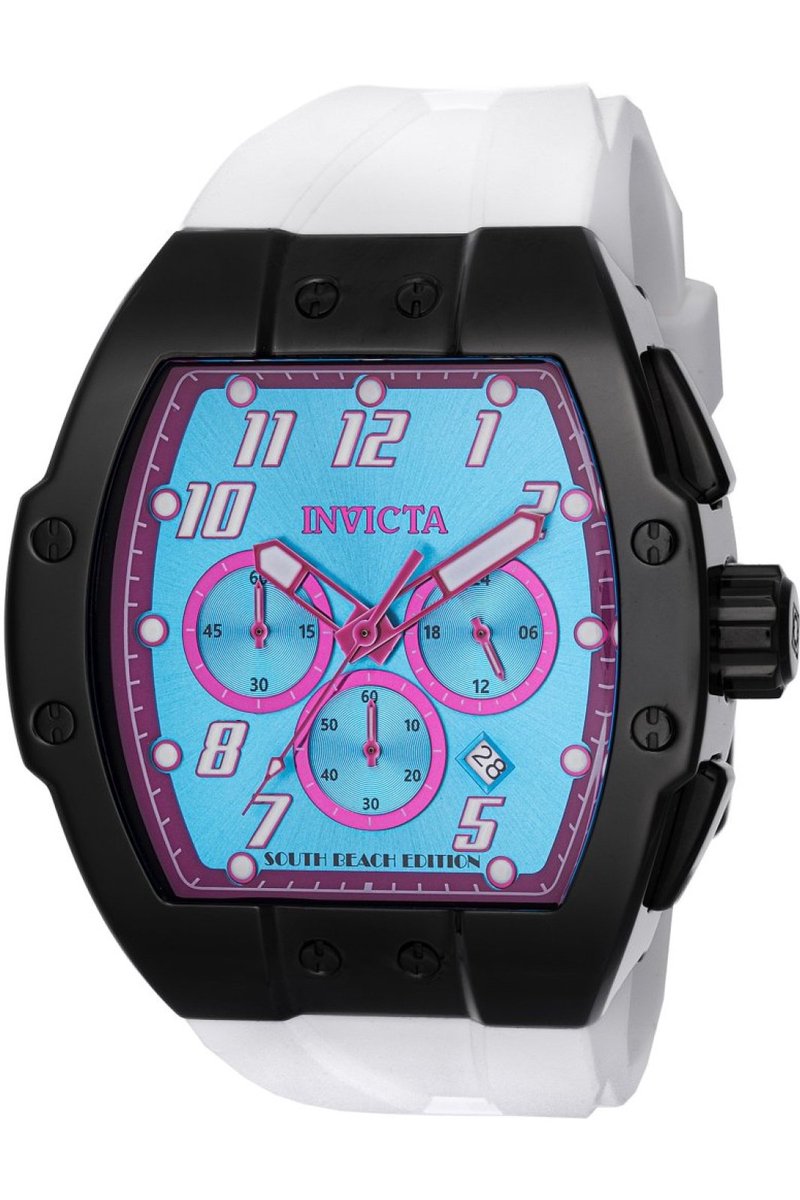 Invicta Racing 48940 Heren Horloge - Waterdicht - Analoog - Quartz Uurwerk - Roestvrij Staal met blauwe Wijzerplaat - 47mm