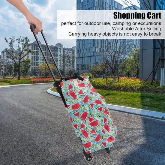 2Mobility boodschappenwagen Deluxe - 6 wiel trolley - Zwart
