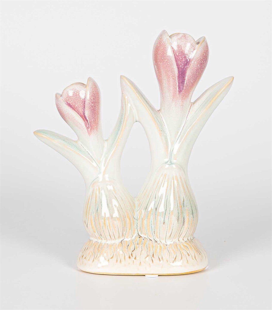 homebound by ky Aardewerk tulpenvaas roze | tulpenvaas | 18,5x7x21,5cm