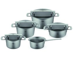 Fissler Phi Collection Pannenset met Glasdeksels, 5-delig