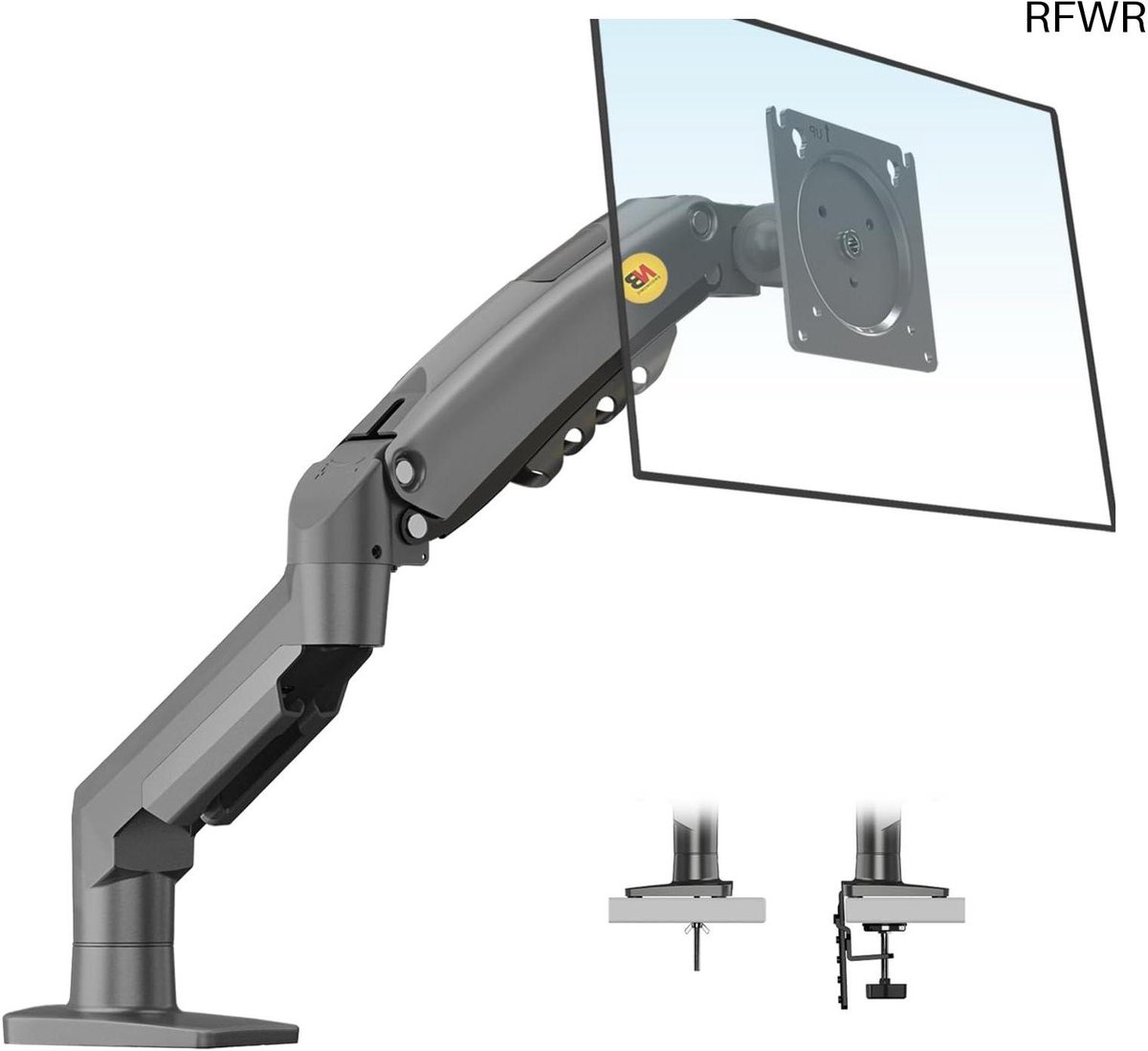 Image of RFWR® Verstelbare Monitor Beugel voor 17-30 Inch Monitoren - Ergonomische Monitorstandaard met Kabelbeheer