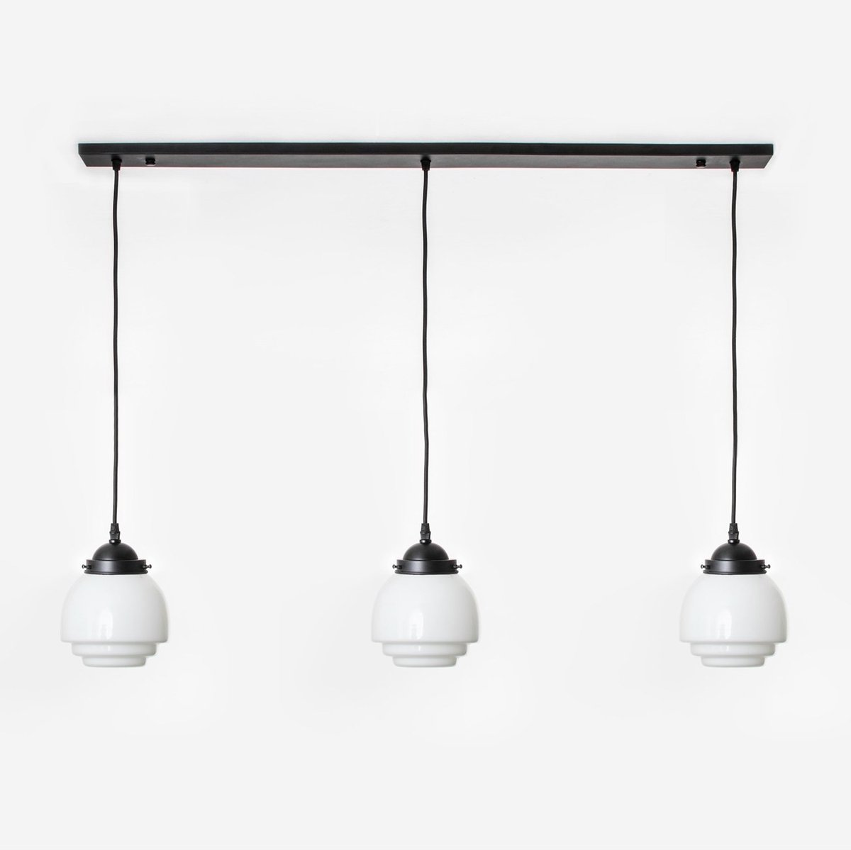 Coloured by Art 3 x Gispen Vlak lampen aan plafondbalk Moonlight - Art Deco Trade Wit