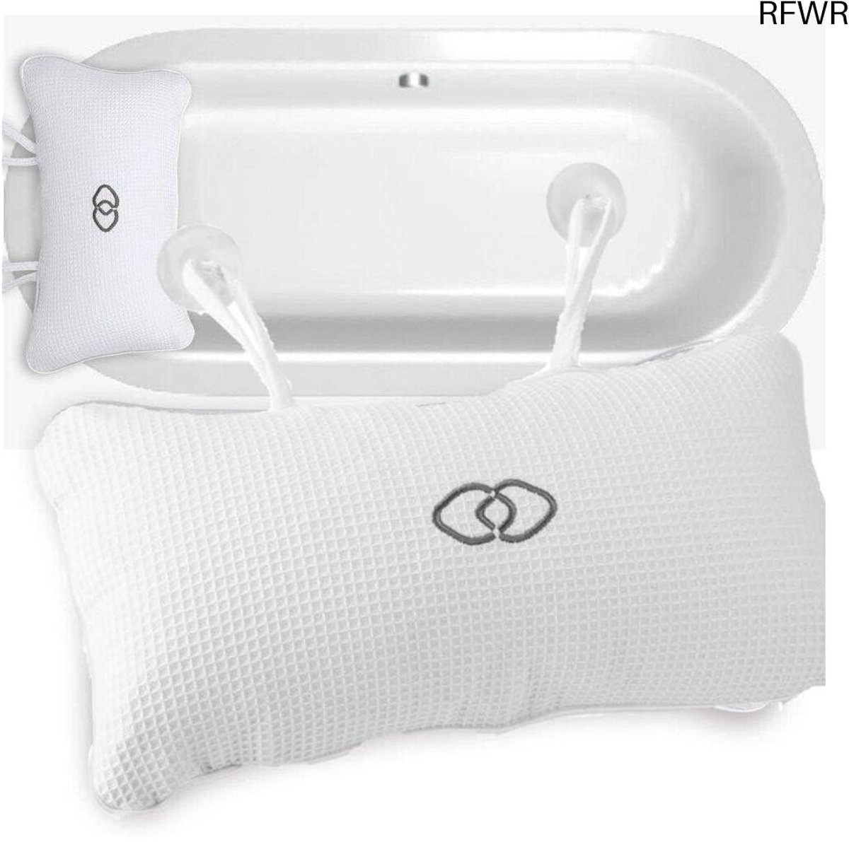RFWR® Ergonomisch Badkussen voor Hoofd en Nek - Antislip en Comfortabel met Zuignappen