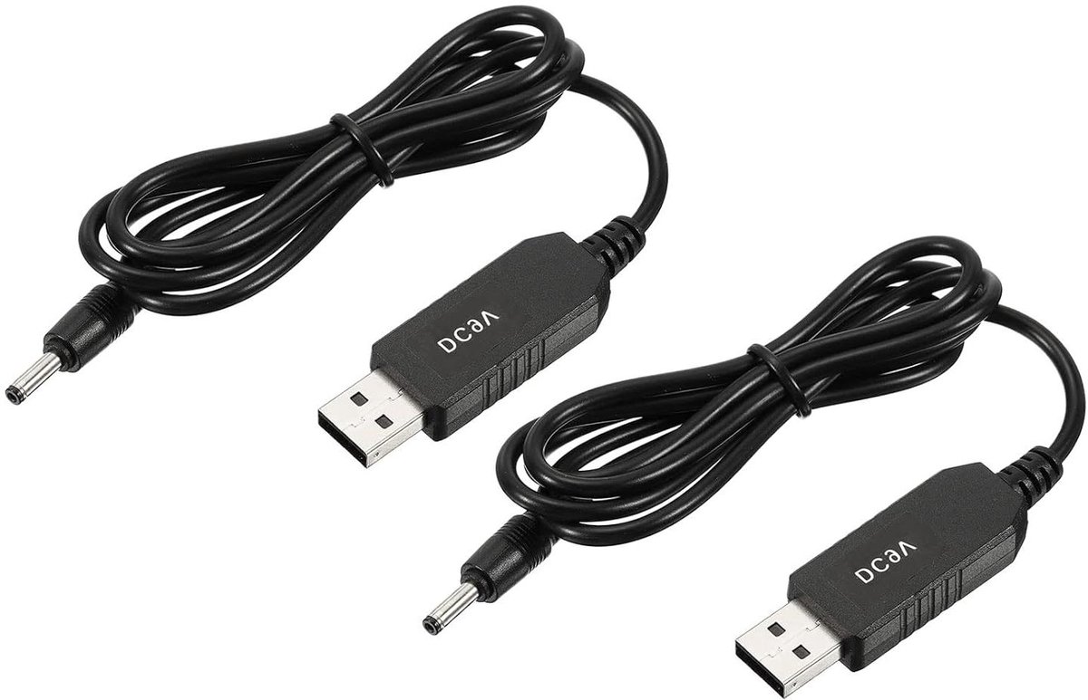 Allecto Plus - Voltage Converter 6W - 1A USB - 2-pack - DC 5V naar 9V - Voeding Benodigdheden - Router LED Lamp Luidsprekers
