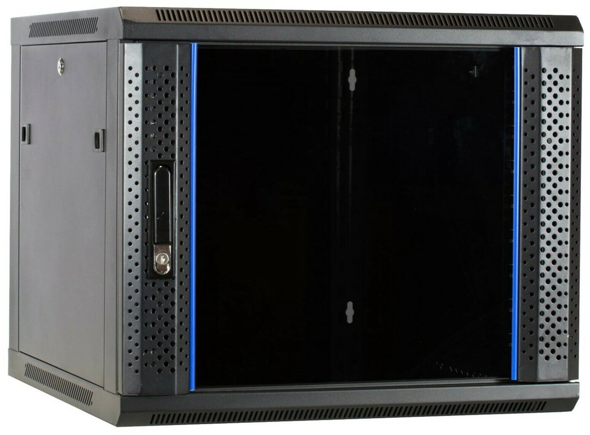 DSIT 9U wandkast ongemonteerd met glazen deur 600x600x500mm (BxDxH) - serverbehuizing - serverrack - serverkast - 19 inch