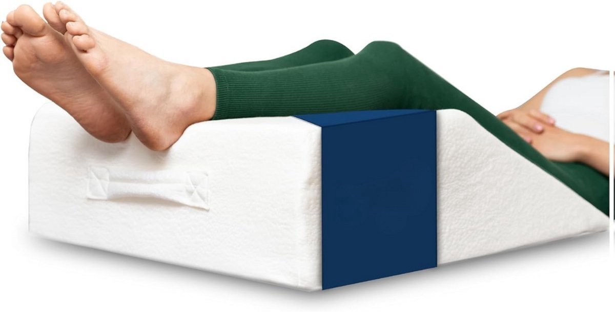 Thuys - Beenkussen Rugslaper - Wigkussen - Beenkussen - Wit - 63cm x 52cm x 18cm