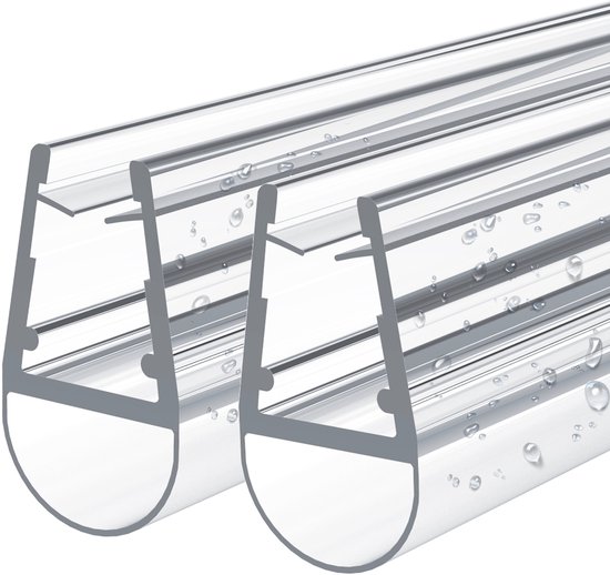 Douchedeurafdichting Glasdikte 6 t/m 12 mm met waterkering Douchedeurafdichting Glasdikte 6 t/m 12 mm met waterkering