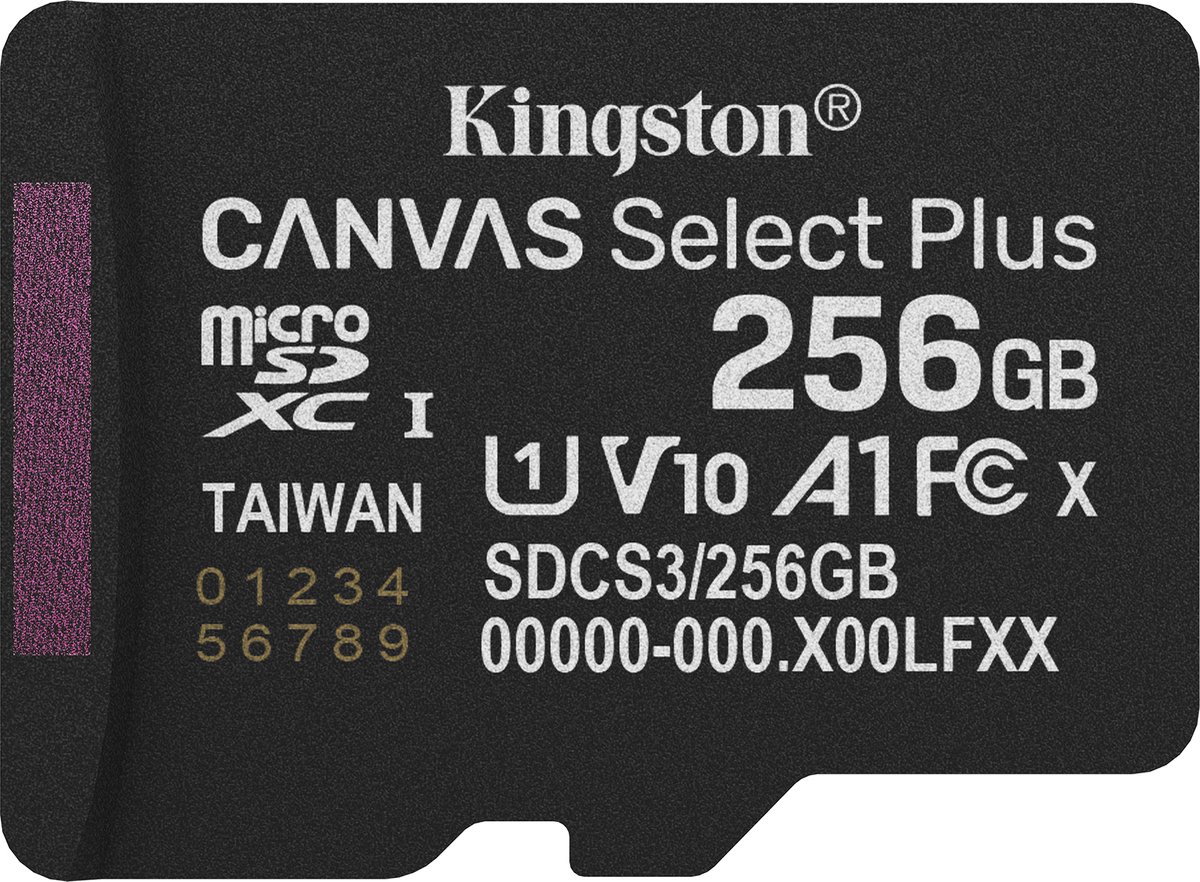 Kingston Canvas Select Plus 256 GB MicroSDXC geheugenkaart