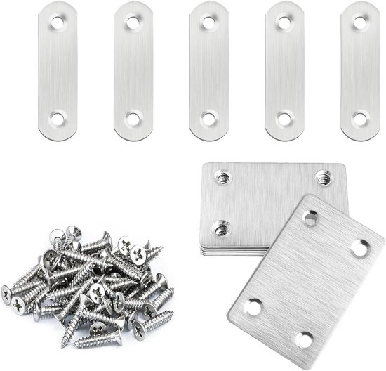 Glarks 130 Stks Zwart L Beugel Haakse Hoek Brace Joint Met Montageschroeven Voor Houten Stoel Boekenplank Board Venster Meubelkast - 20mm 50mm 100mm 125mm