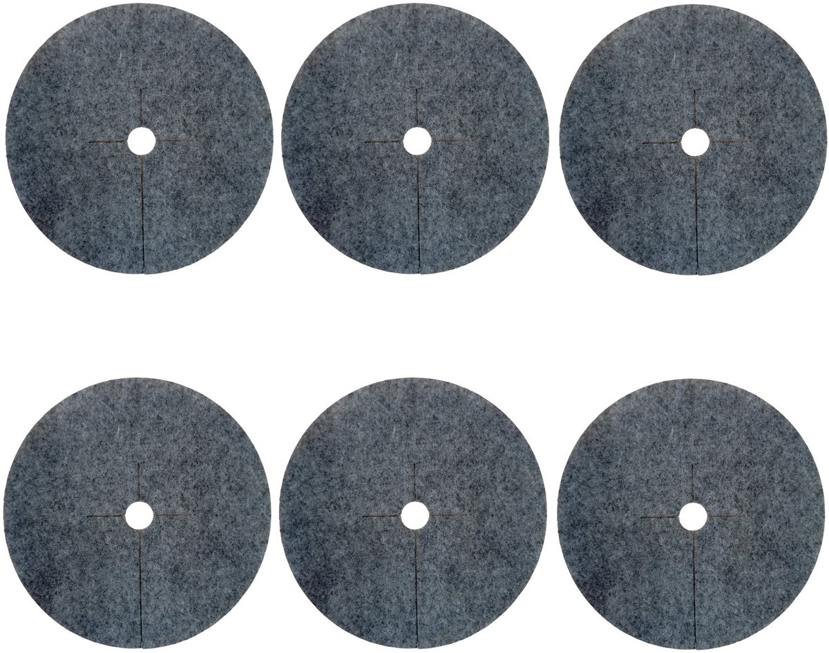 Bertoni -Onkruidbestrijding - Onkruidwerende anti-wier schijfset, 6 stuks, 50 cm, grijs