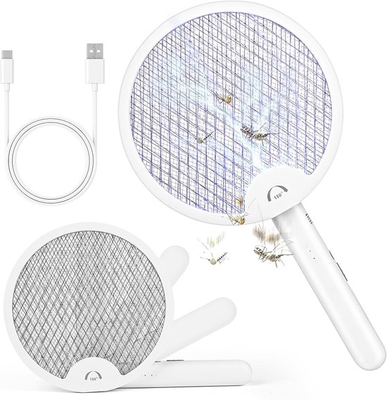 Elektrische vliegenmepper – Oplaadbare insectenverdelger – Muggenmepper ...