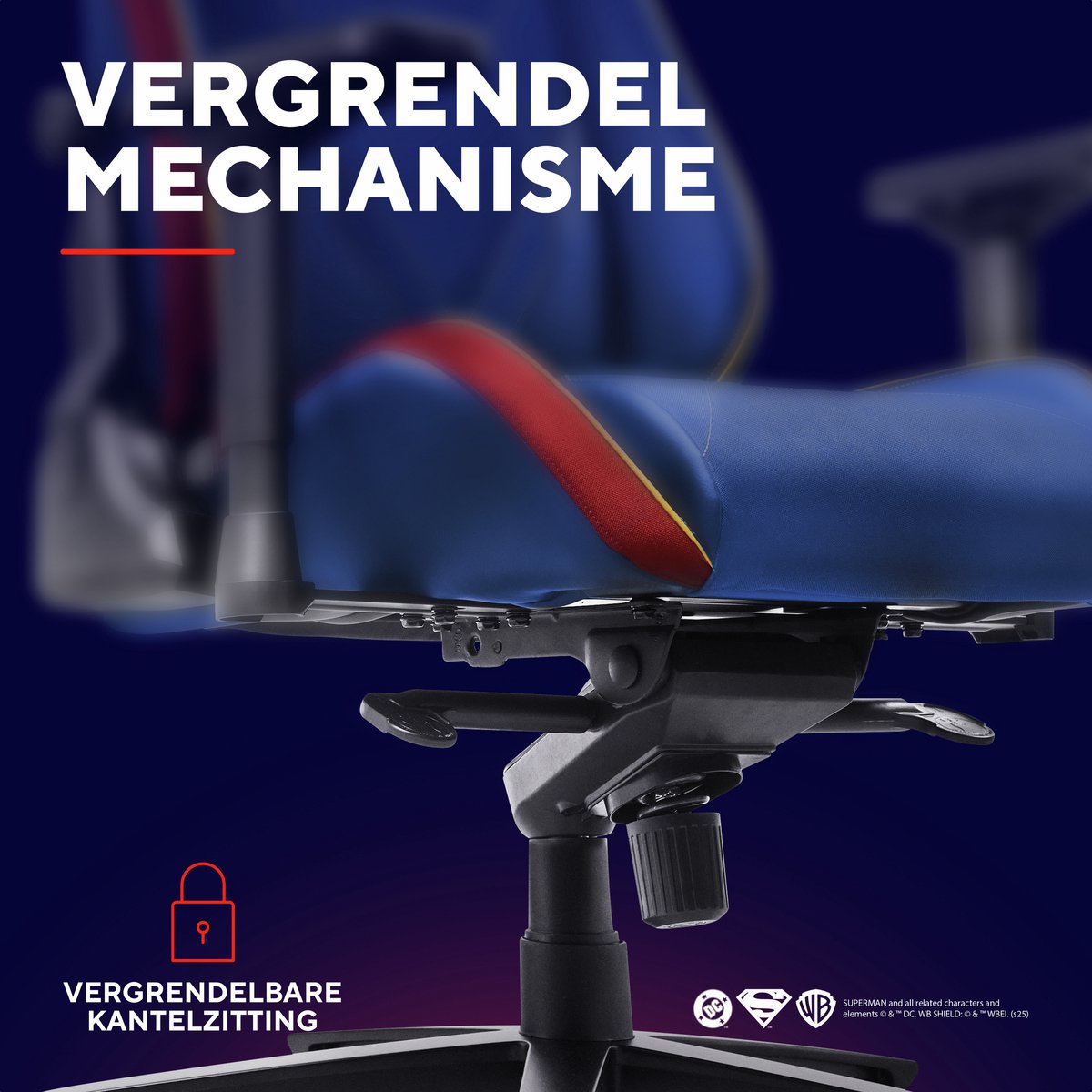 Trust GXT 721SM Ruya Pro Gaming Stoel Superman Blauw - afbeelding 3