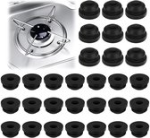 Rubber dopje voor pannendrager - 30 stuks - 8mm - Pannendrager voetje - Rubber voetje pannendrager fornuis kookplaat - Roestrubberen voeten - Accessoires voor camperkookplaat
