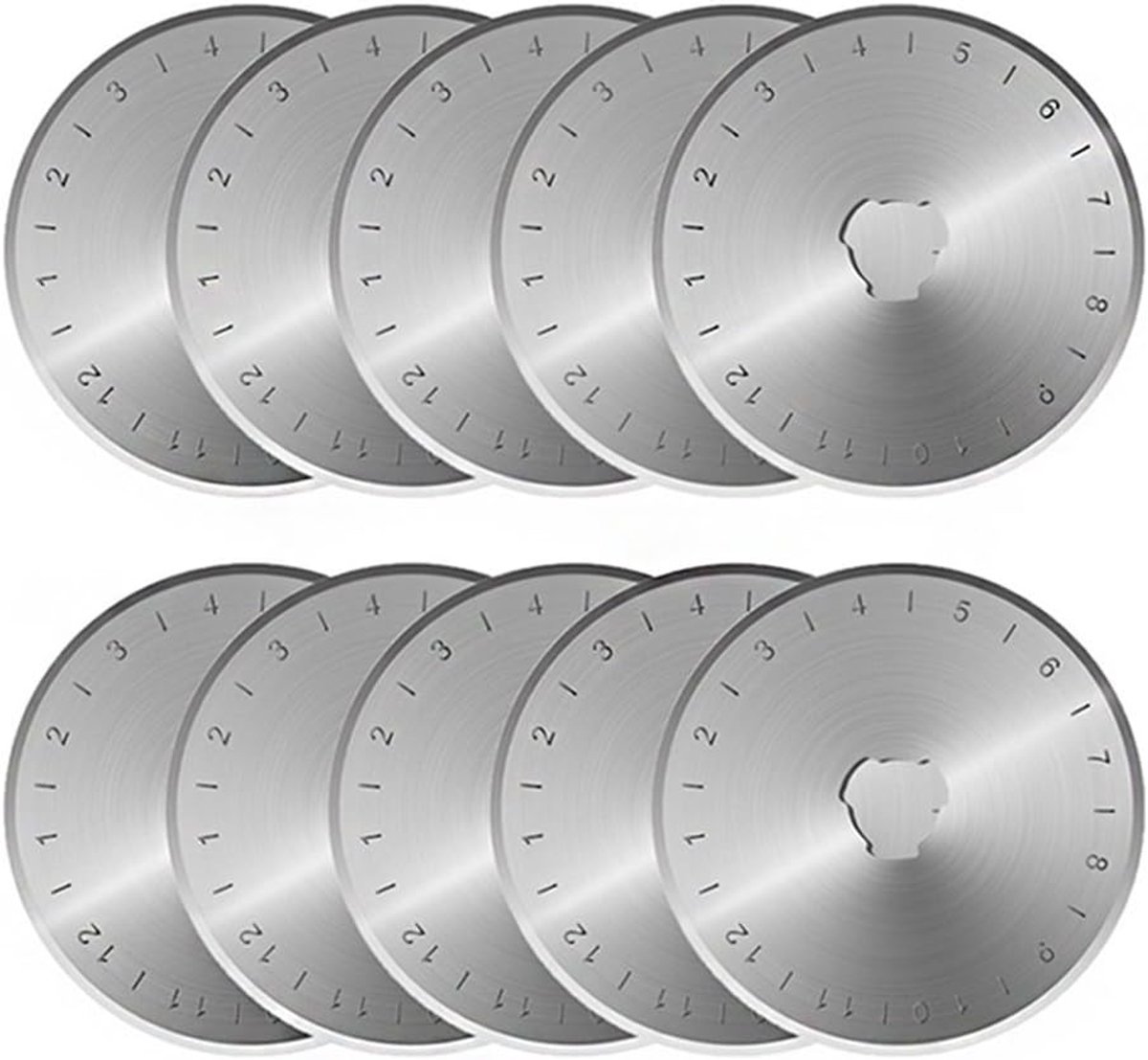 10 stuks - roterende snijbladen - 45mm - vervangende roterende messen voor knutselen, quilten, scrapbooken, naaien - compatibel met Fiskar, Olfa, Martelli, Dremel, Truecut - quiltbenodigdheden voor stof