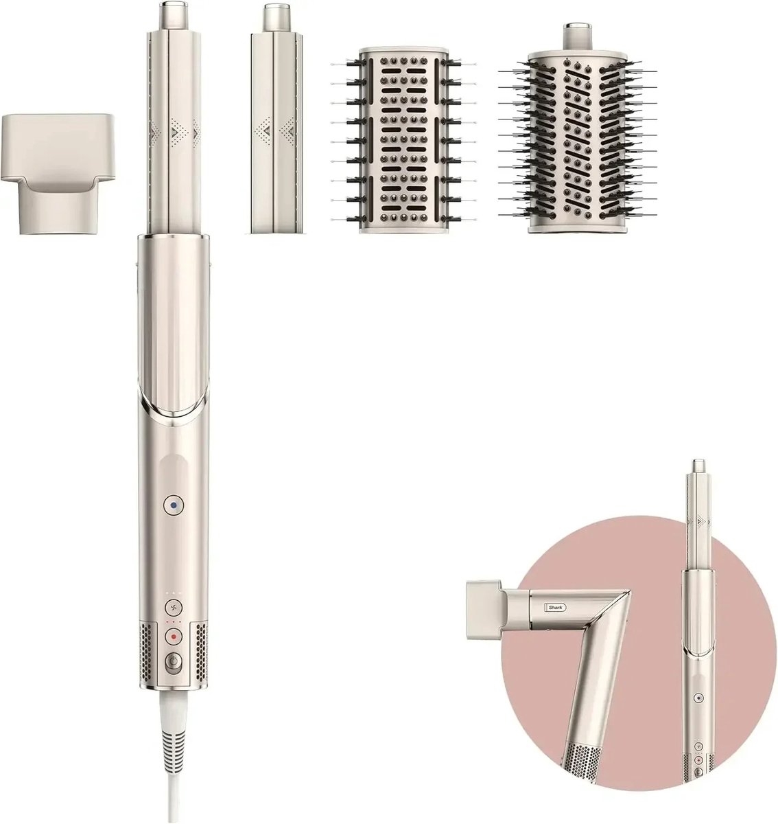 Haarstyler - Multi Hot Air Styler - Föhn - Krulspelden - Borstels - Heteluchtborstel - Haarstyler - 5-in-1 Stylingtool - Ionische Technologie - Hittebescherming - Drogen en Stylen - Volume en Krullen - 220V - Haarverzorging - Stylingaccessoires
