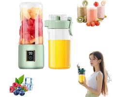 Draagbare blender - Kleine smoothie- en shakemaker, draagbare blender, persoonlijke sapcentrifuge voor shakes en smoothies, USB-C oplaadbare mini-mixer met extra deksel voor op reis, op kantoor en in de sportschool