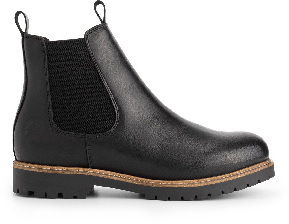Travelin’ Agder Dames Chelsea boots Leer Zwart