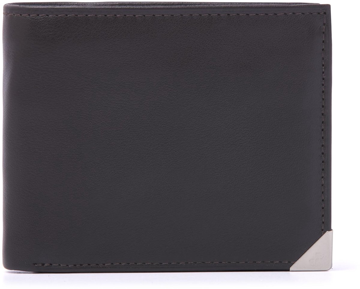 Portefeuille heren gemaakt van zacht rundleder | Billfold portemonnee heren met 5 creditcardvakken, 2 briefgeldvakken en muntgeldvak |Veilige RFID portemonnee | Billfold heren dR Amsterdam | 15521