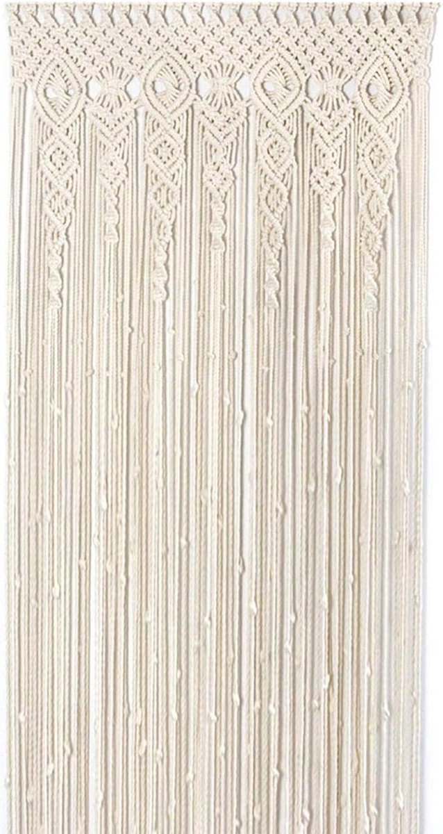 Allecto Premium - String Gordijn als Wanddecoratie Boho en Tapestry voor Deur en Raam (100 * 200) - Huisdecoratie met Handgemaakt Effect