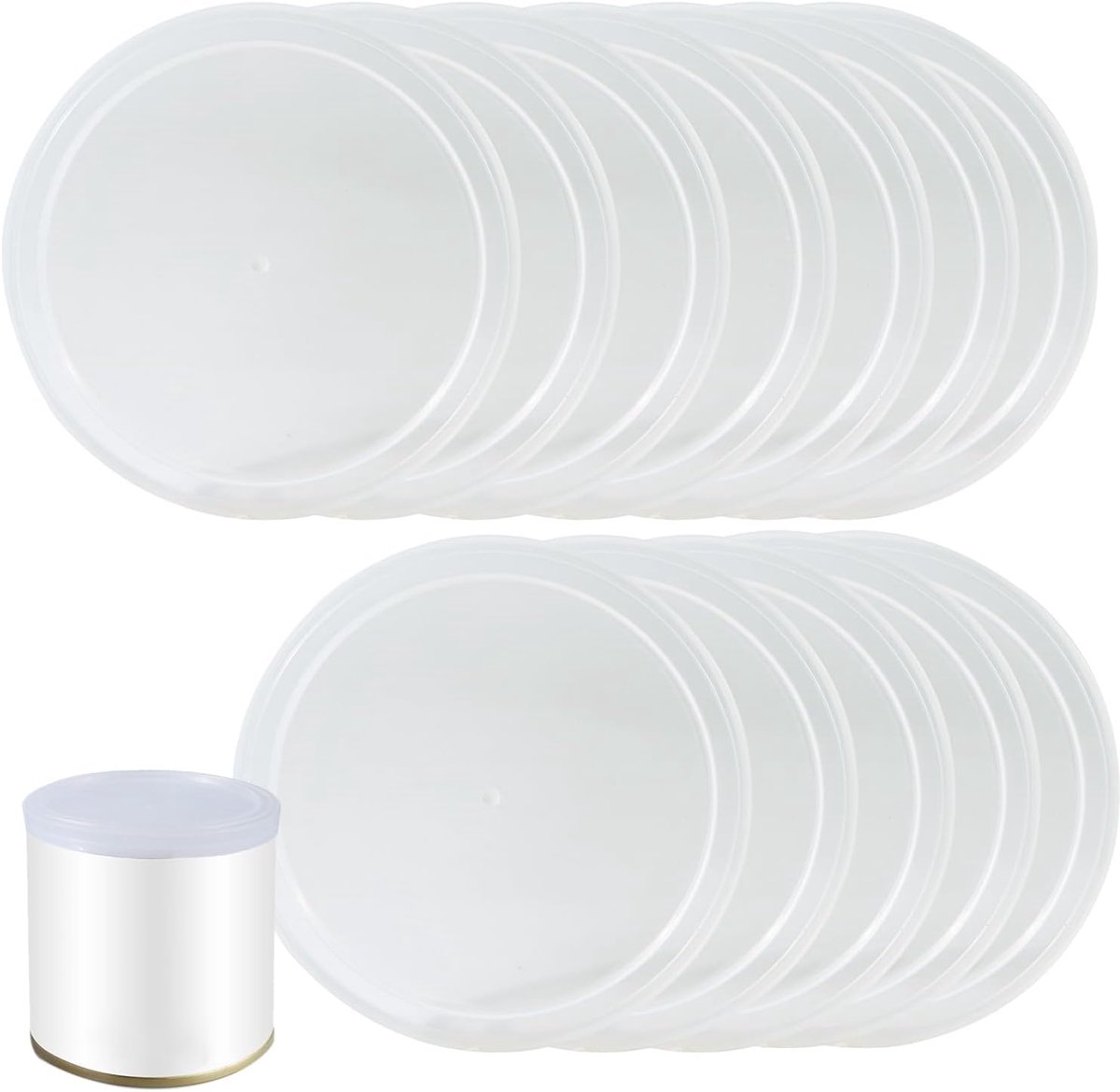 Lot De 12 Couvercles Pour Pot Standard En Verre Type La Laitière