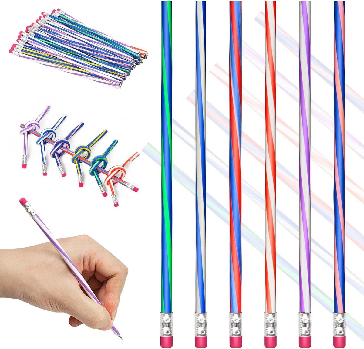 Allecto Premium - Buigbare Potloden Set voor kinderen - Flexibel en Kleurrijk - Voor Leraren en Schoolprijzen - 36 Stuks