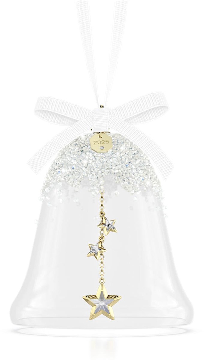Swarovski beeldje Annual Edition Ornament Kerstklok 5701866 wit | decoratie ornament voor kerst en feestdagen, elegante stijl