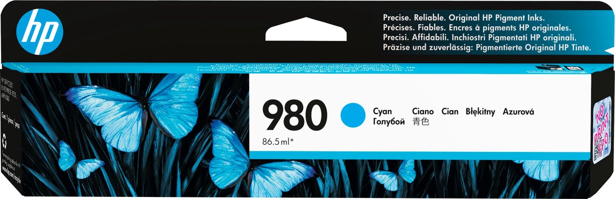 HP 980 - Inktcartridge / Cyaan (D8J07A)