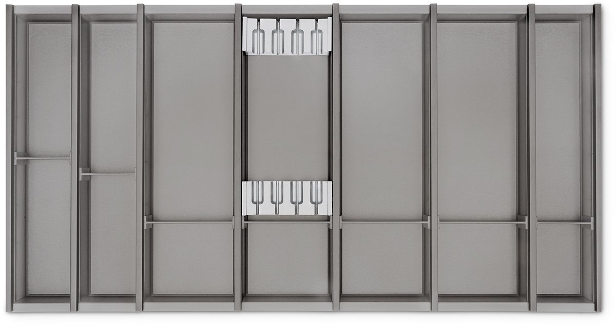 Bestekbak Cuisio grafietgrijs - voor corpusbreedte: 1000 mm / breedte (binnen): 920-926 mm / diepte (binnen) 473 mm / hoogte 55 mm