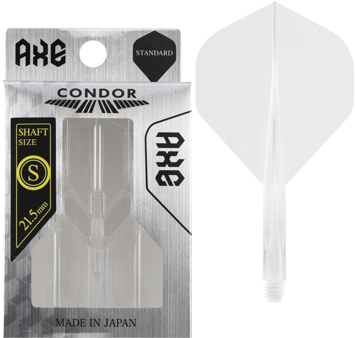 Condor Axe Flight System - Standard Clear - Dart Flights Medium