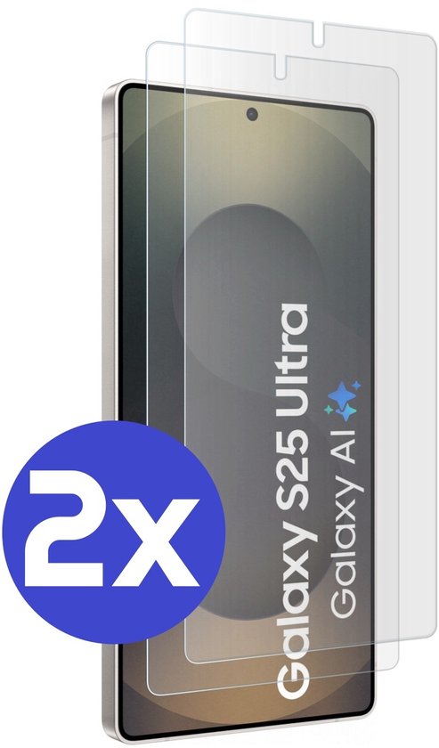 Screenprotector Samsung S25 Ultra gehard glas, 2 stuks, krasbestendig, helder, duurzaam, eenvoudig aan te brengen