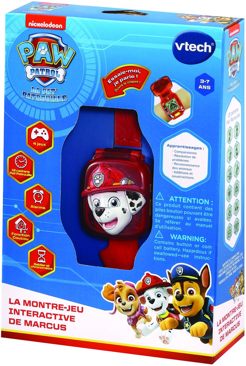 VTech PAW Patrol Marshall Learning Watch - Educatief Speelgoed - Maak Kennis met Cijfers en Problemen Oplossen - 3 tot 7 Jaar — afbeelding 2