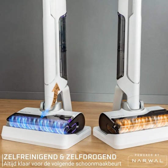 Rowenta X-Clean 10 GZ7540 - 2-in-1 Vloerreiniger - Stofzuiger & dweil in 1 - 60 min gebruikstijd - Zelfreiniging & droging