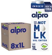 Alpro This Is Not M*lk Entier - Boisson Végétale Goût Corsé - Sans Lactose & Sans Gluten - 8 x 1L