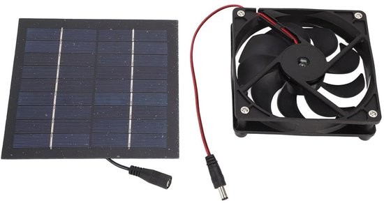 12V 10W Zonnepaneel Ventilatorkit, Waterdichte Afzuigventilator op