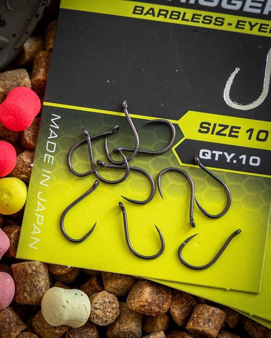 Matrix X6 Carp Pellet Rigger Eyed-Barbless (10 pcs) - Maat : 14 van Matrix — afbeelding 3